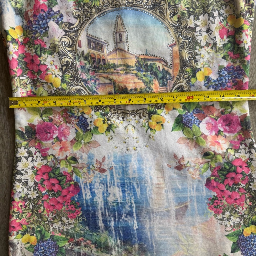 Floral Graphic Summer Dress with Italy Print Size US M-L Euro: XL - Picture 8 of 15
